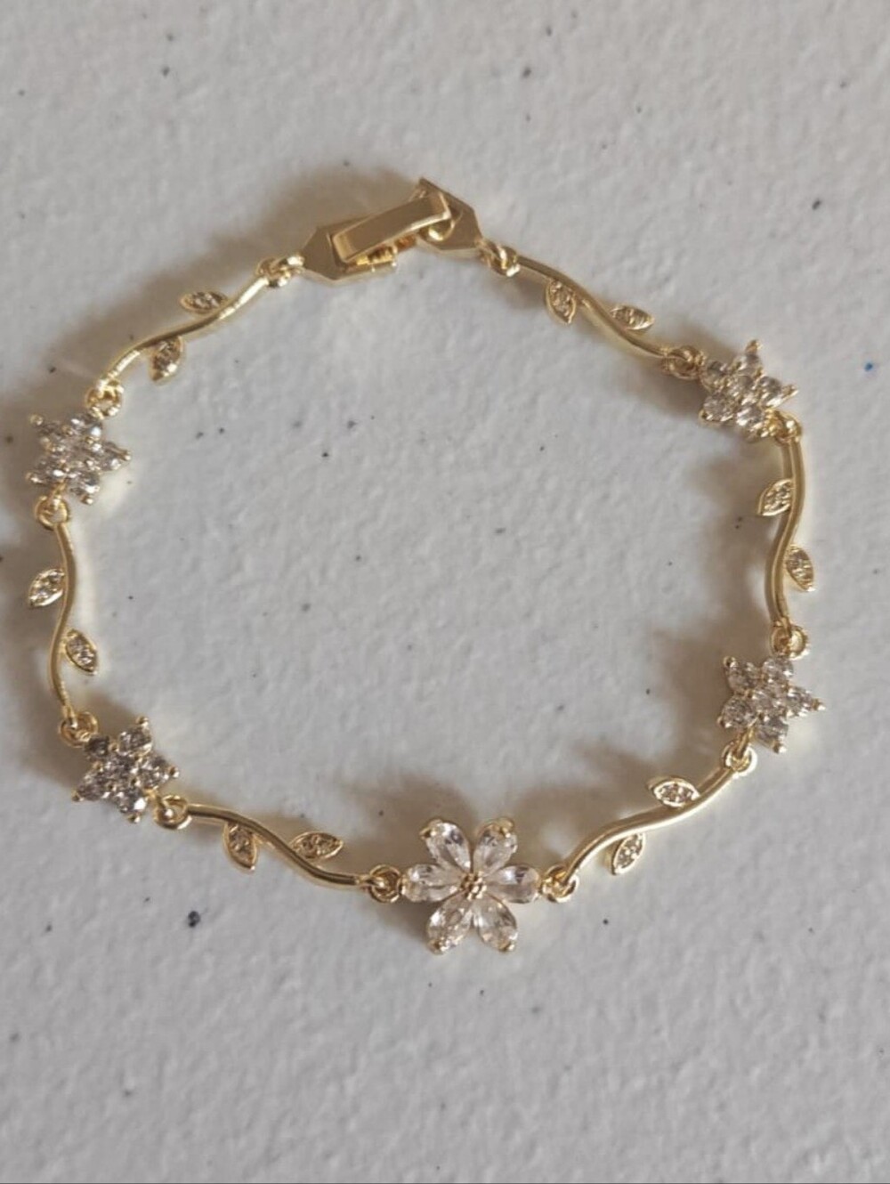 18K Gold-Plated Floral Bracelet